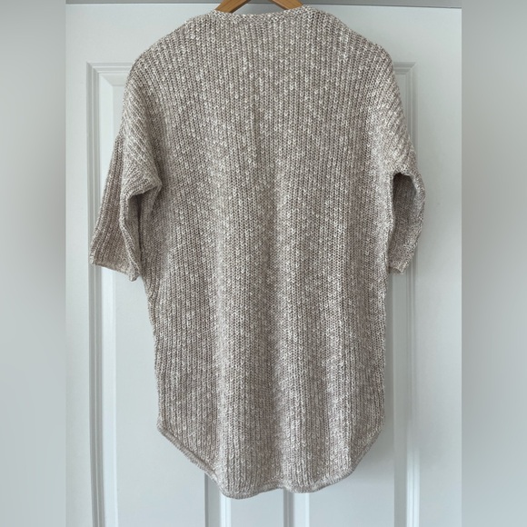 EUC Express Cream Sweater Half Zip Gold Detail Size S - Picture 4 of 5